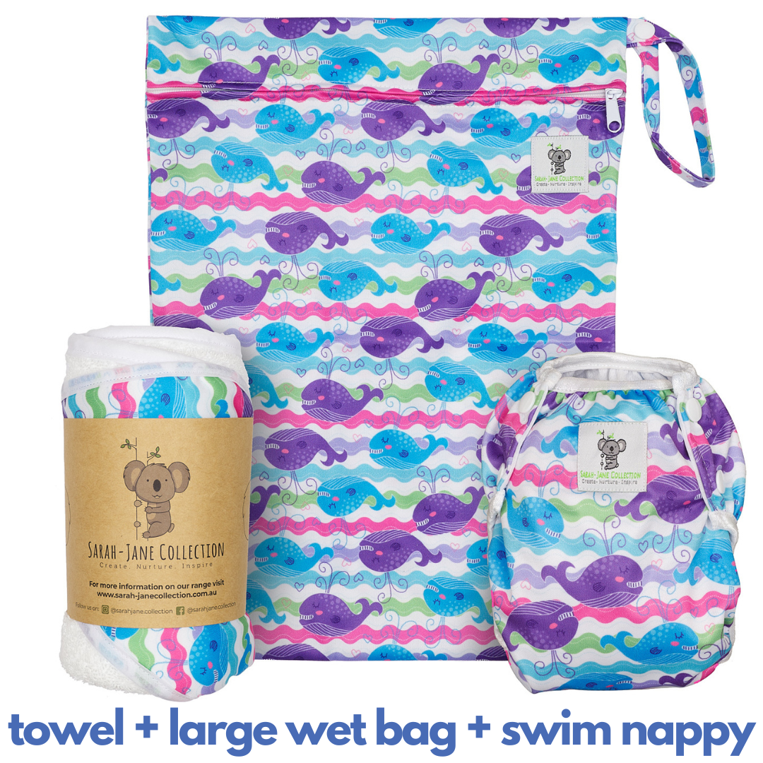 Baby & Toddler Swim Bundle- Purple Whale