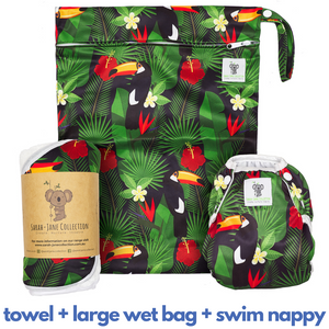 Baby & Toddler Swim Bundle with Towel - Toucan Jungle
