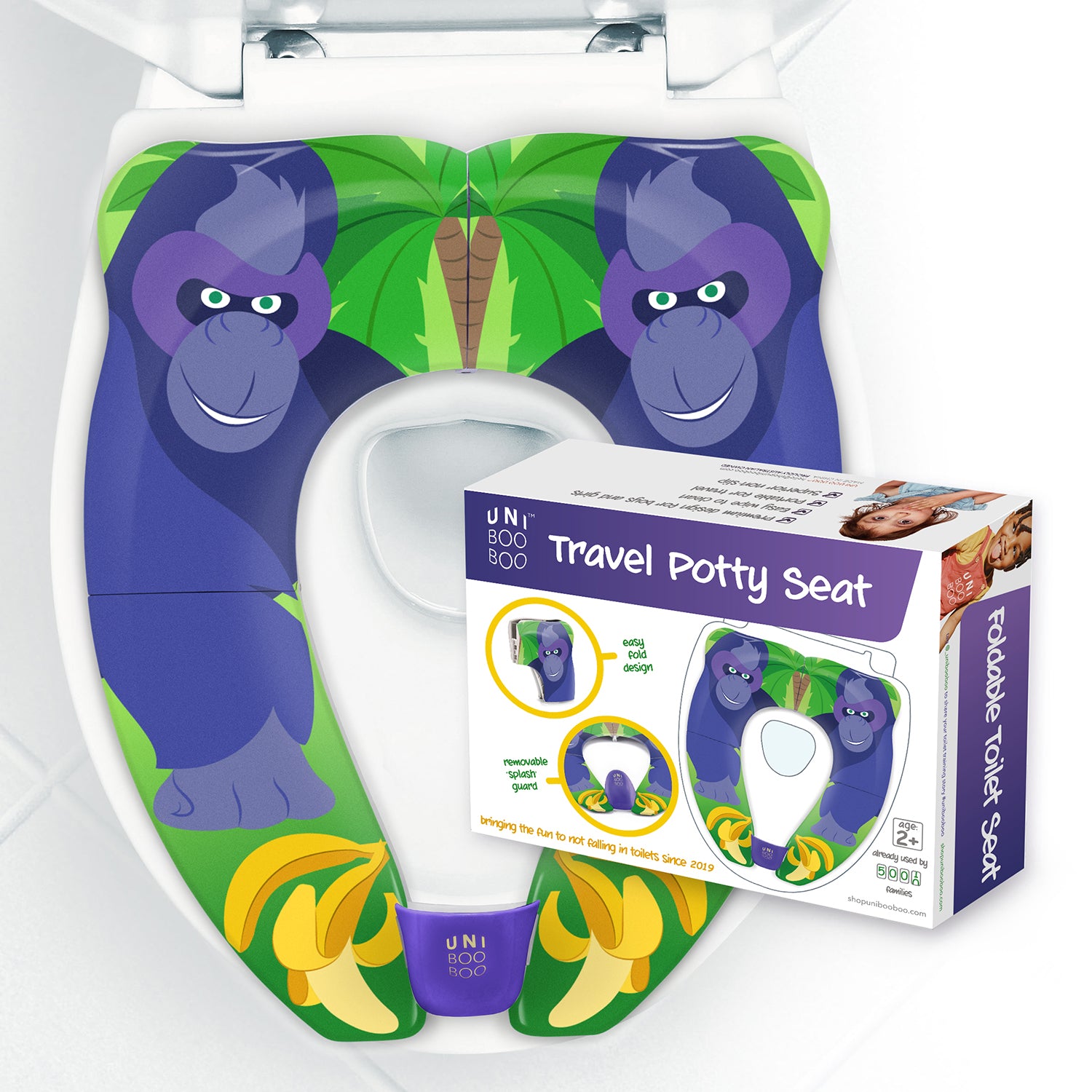 PRE ORDER NEW DESIGN UNI BOO BOO Kid's Portable Travel Potty Seat - Gorilla
