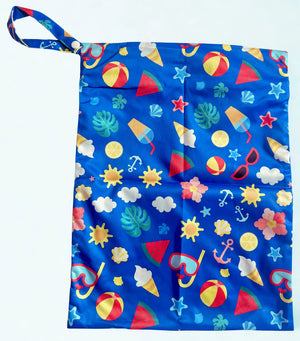 Waterproof Zip Wet Bag (Large) - Beach - 40x30cm (New Design)