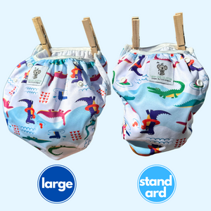 NEW ONE OF A KIND DESIGN! Crocodile Reusable & Adjustable Swim Nappy - Standard & Large