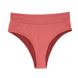 Ribbed Bikini Bottoms | High Waisted | Rust