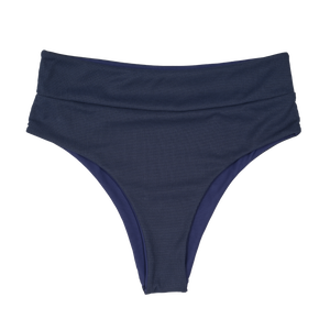 Ribbed Bikini Bottoms | High Waisted | Ocean Blue