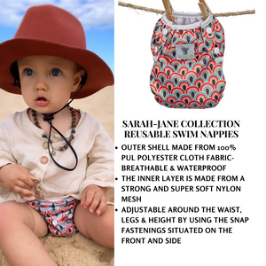 Reusable Swim Nappy & Waterproof Wet Bag- Boho Rainbow