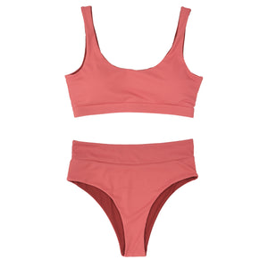 Ribbed Bikini Top | Rust