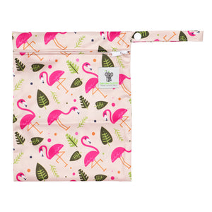 Reusable Swim Nappy & Waterproof Wet Bag- Pink Flamingo