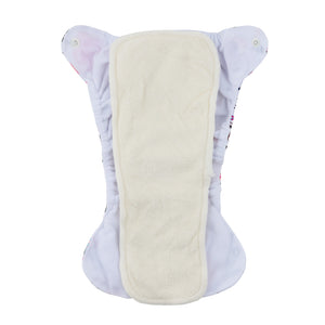 Modern Cloth Nappy (Pocket-OSFM)- NEWBORN 0-3 months- Spring Meadow + Insert
