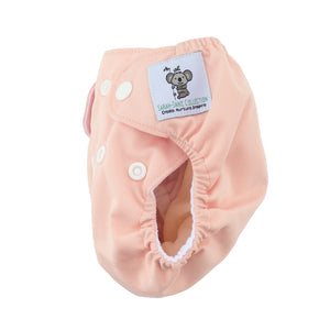 Modern Cloth Nappy (Pocket-OSFM)- NEWBORN 0-3 months- Dusty Pink + Insert