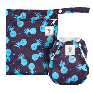 Reusable Swim Nappy & Waterproof Wet Bag- Octopus