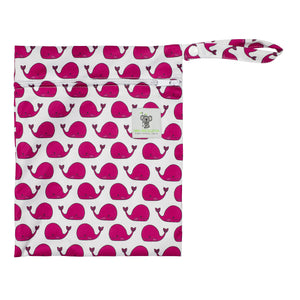 Reusable Swim Nappy & Waterproof Wet Bag- Fuschia Pink Whale