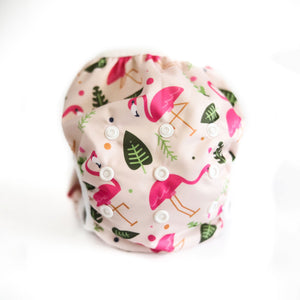 Reusable Swim Nappy Bundle- Set of 2 Large - Flamingo & Carnival Feather