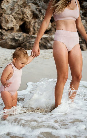 Ribbed Bikini Top | Blush Pink