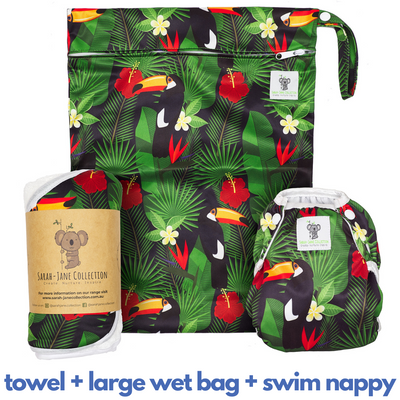 Baby & Toddler Swim Bundle with Towel - Toucan Jungle