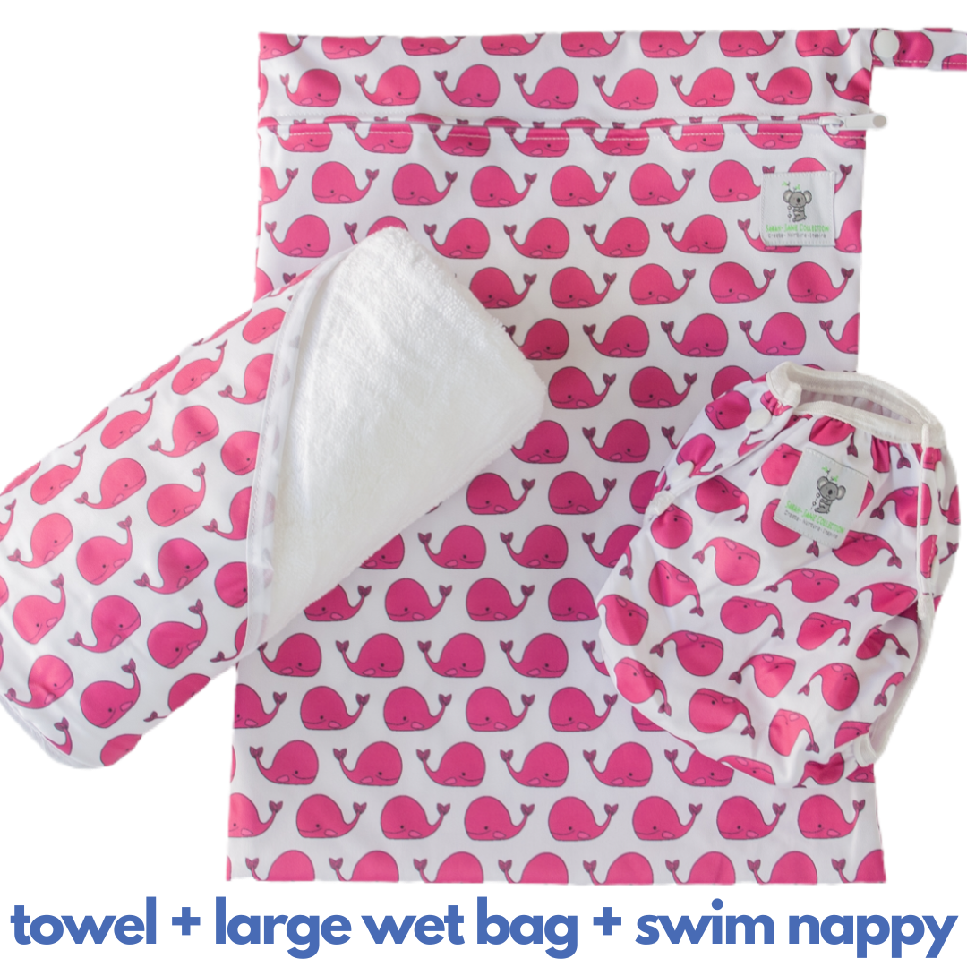 Baby & Toddler Swim Bundle- Fuschia Pink Whale