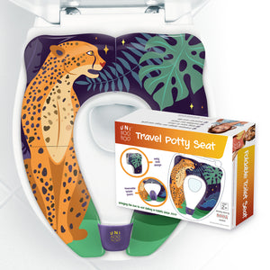 PRE ORDER NEW DESIGN UNI BOO BOO Kid's Portable Travel Potty Seat - Cheetah