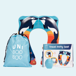 UNI BOO BOO Kid's Portable Travel Potty Seat - Orca Whale