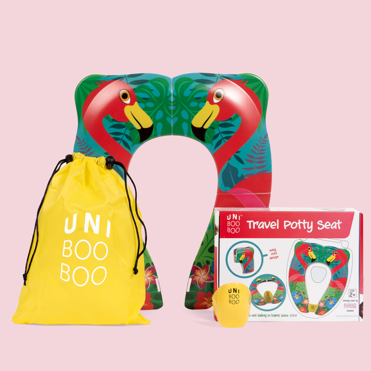 UNI BOO BOO Kid's Portable Travel Potty Seat - Flamingo
