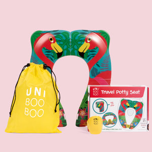 PRE ORDER NEW DESIGN UNI BOO BOO Kid's Portable Travel Potty Seat - Flamingo