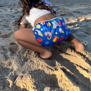 Reusable Swim Nappy- Beach LARGE (New Design)