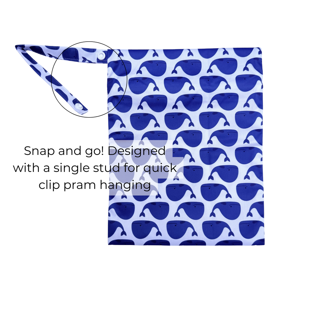 Waterproof Wet Bag - Blue Whale