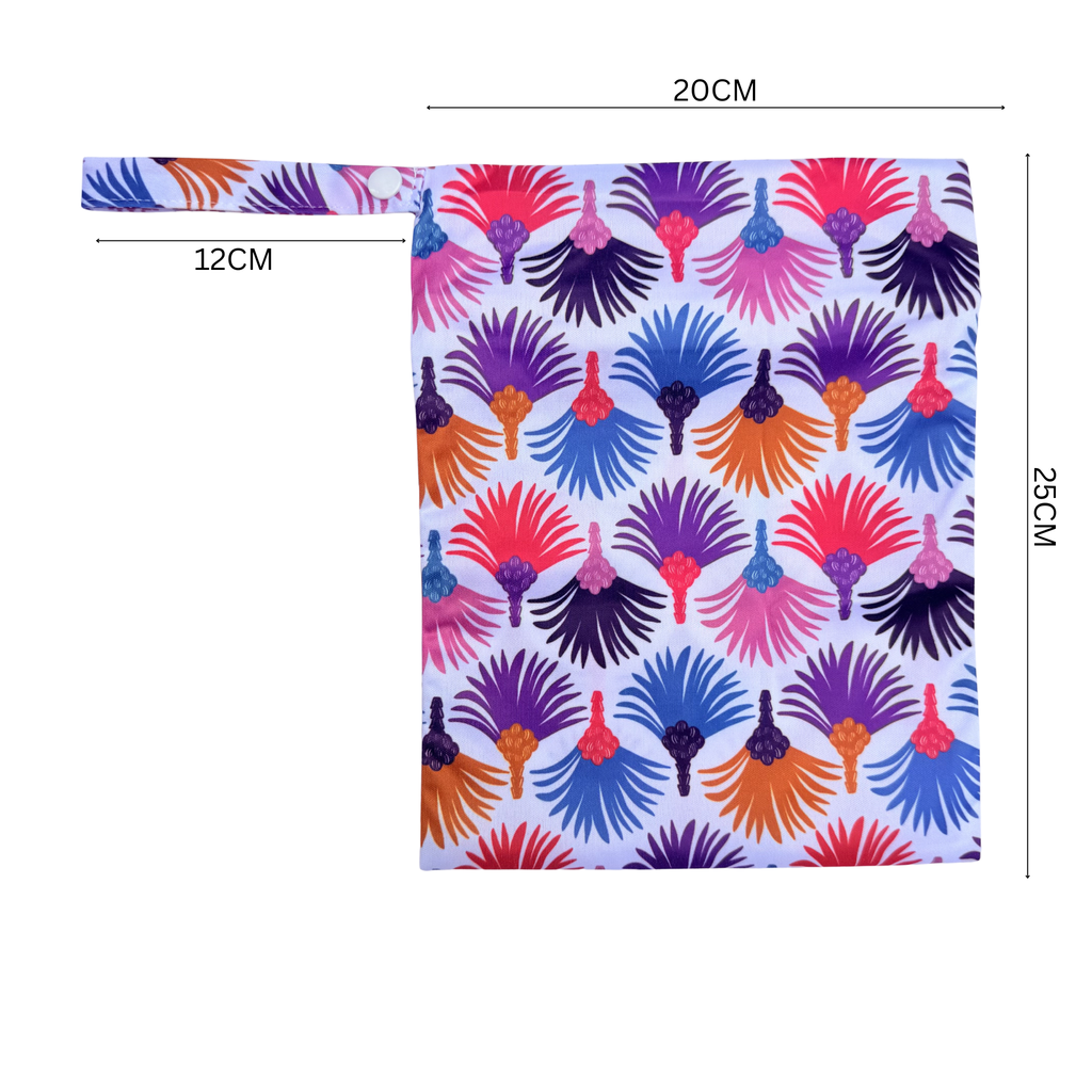 Waterproof Wet Bag - Carnival Feather
