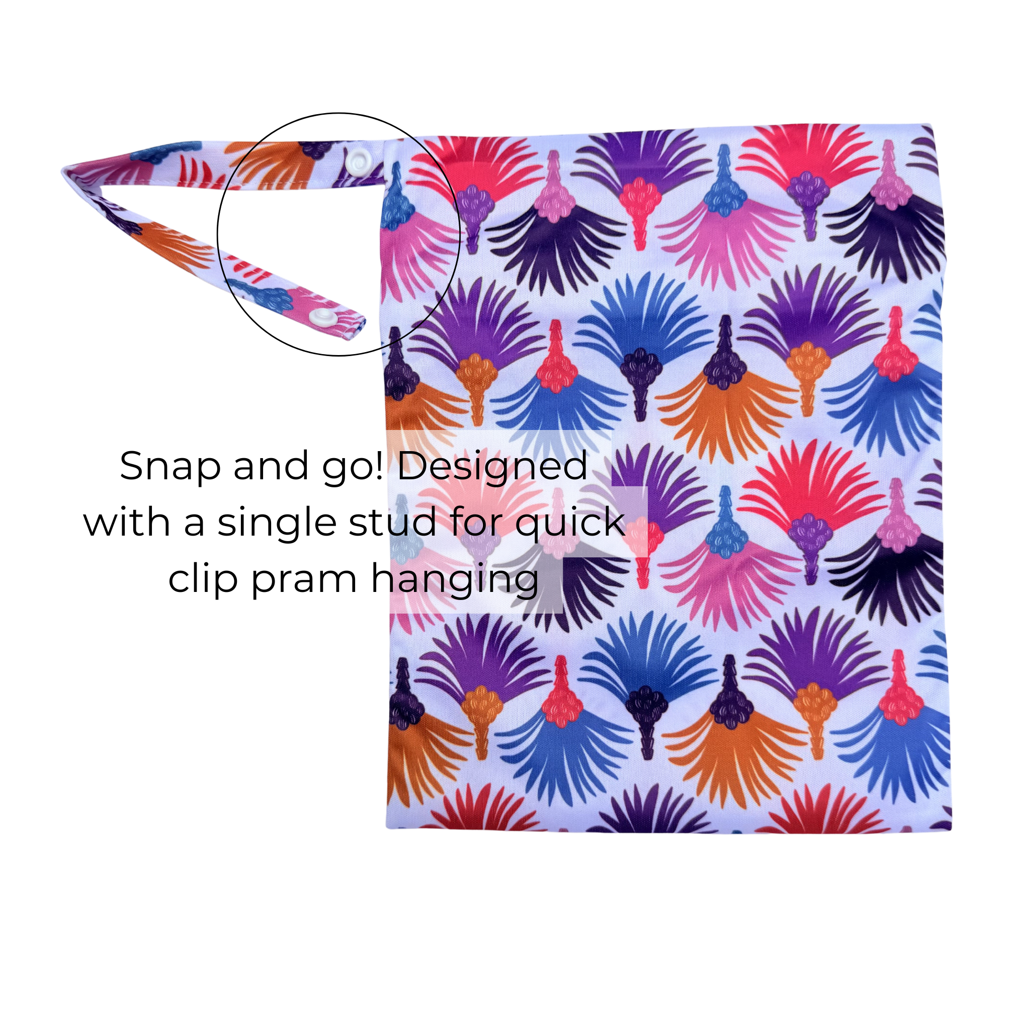 Waterproof Wet Bag - Carnival Feather