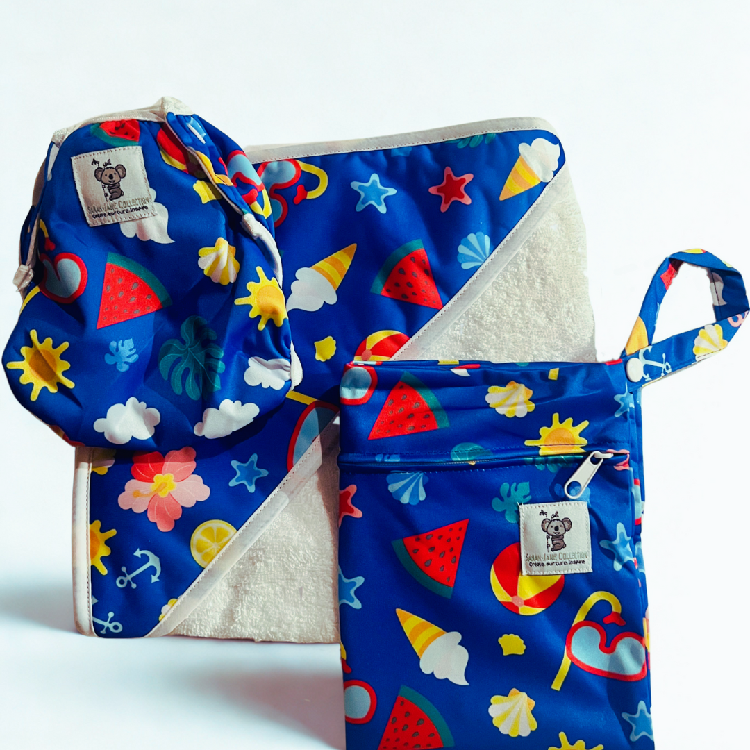 Baby & Toddler Swim Bundle with Towel - Beach (New Design)