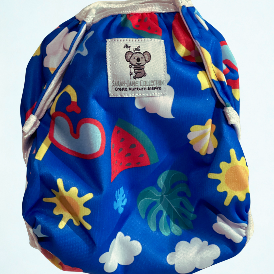 Reusable Swim Nappy- Beach LARGE (New Design)