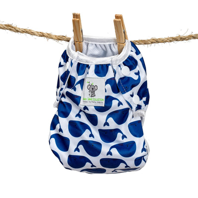 Reusable Swim Nappy- Standard- Blue Whale