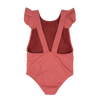 Rusty Ruffles Swimsuit- Ribbed // Rust