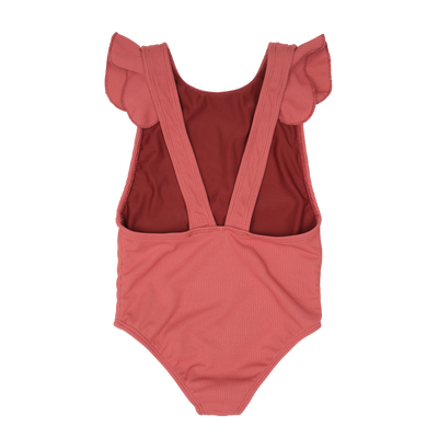 Rusty Ruffles Swimsuit- Ribbed // Rust