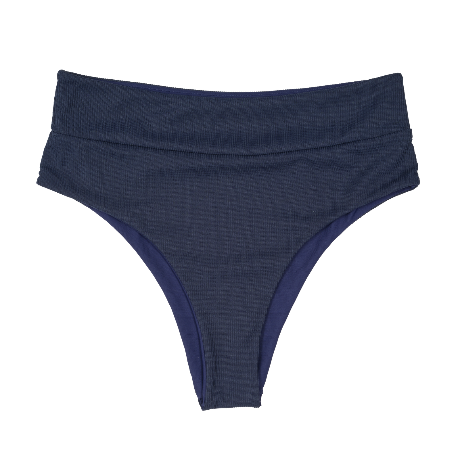 Ribbed Bikini Bottoms | High Waisted | Ocean Blue