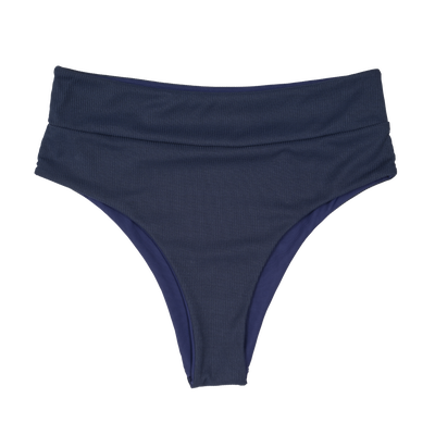 Ribbed Bikini Bottoms | High Waisted | Ocean Blue