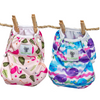 Reusable Swim Nappy Bundle- Set of 2 - Flamingo & Purple Whale