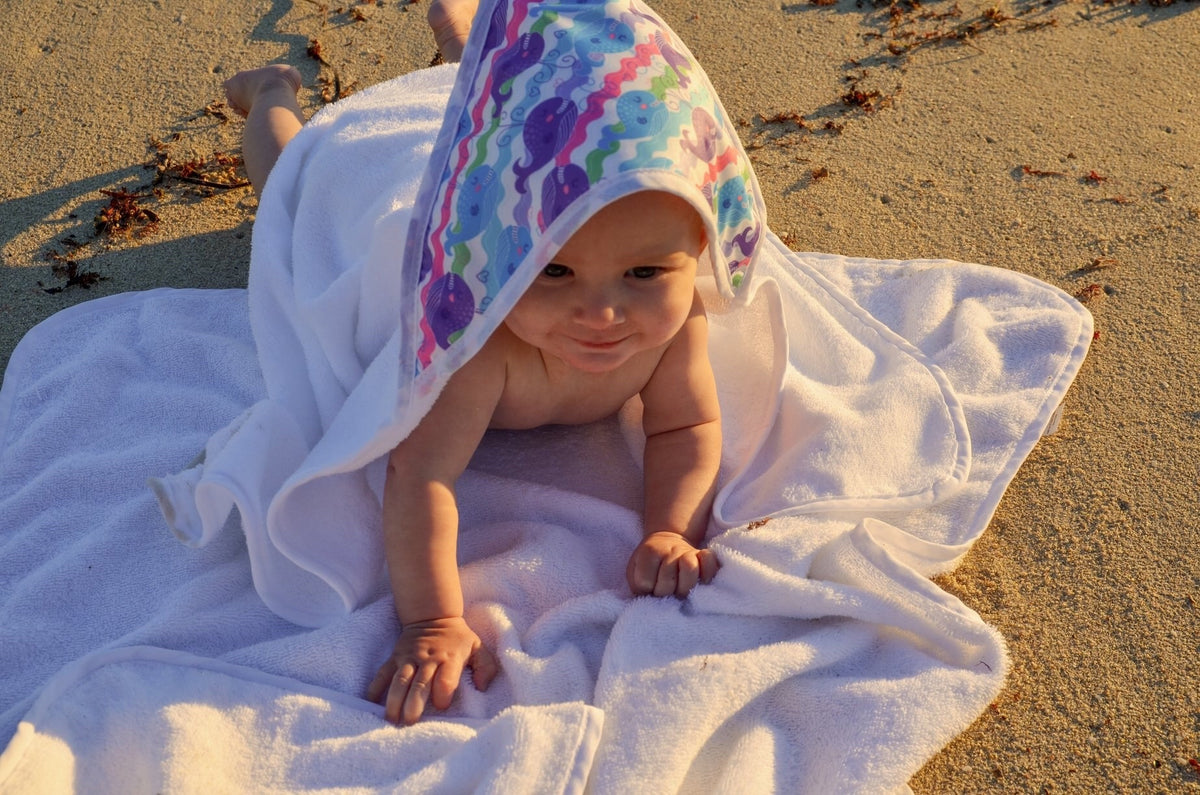 Baby & Toddler Swim Bundle with Towel - Purple Whale