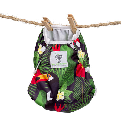 Reusable Swim Nappy & Waterproof Wet Bag- Toucan Jungle