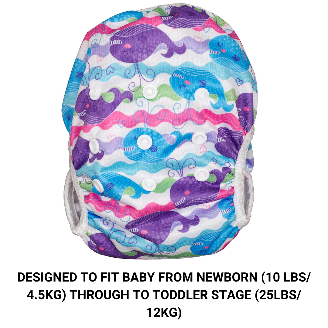 Baby & Toddler Swim Bundle with Towel - Purple Whale