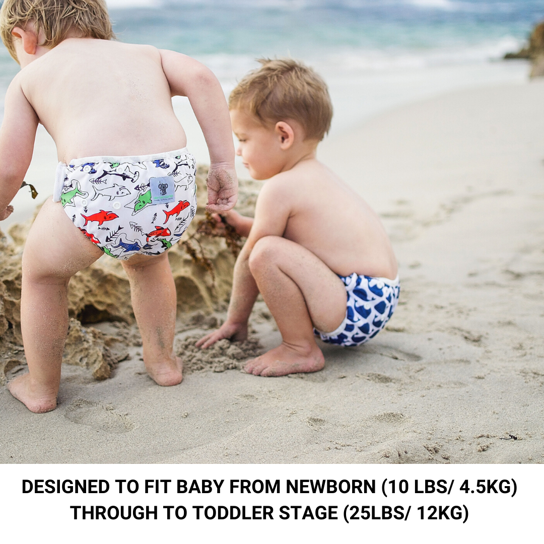 Baby & Toddler Swim Bundle with Towel - Multi-colour Shark