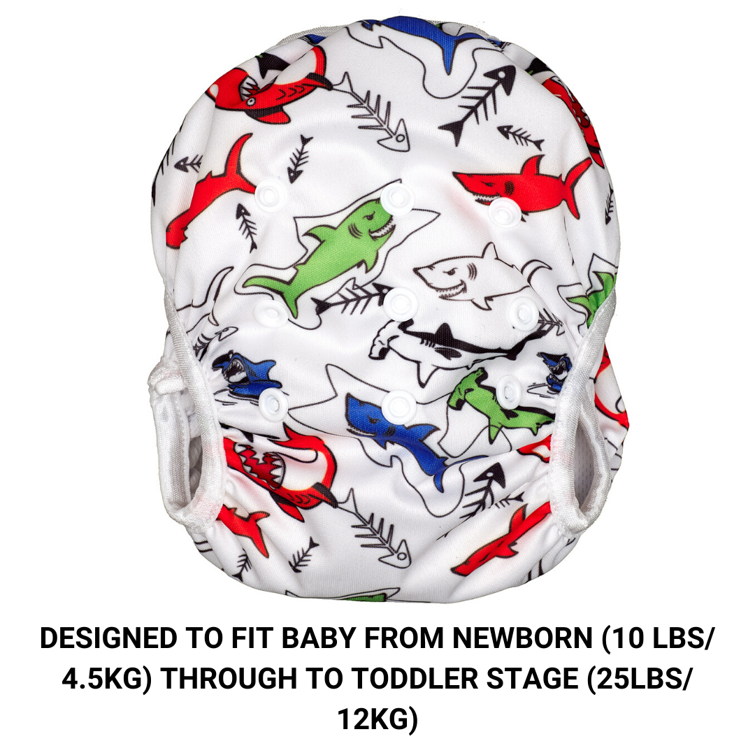 Baby & Toddler Swim Bundle with Towel - Multi-colour Shark