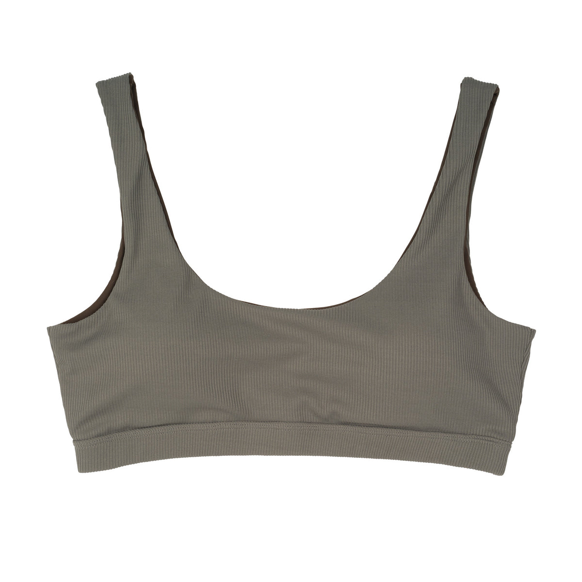 Ribbed Bikini Top | Olive