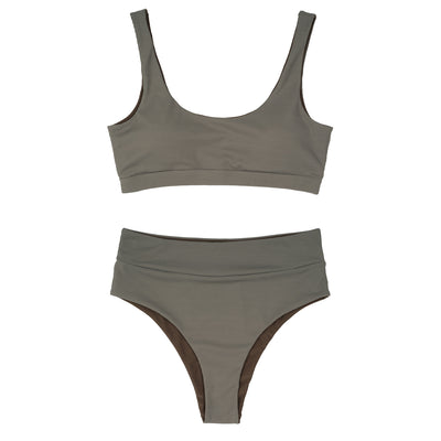 Ribbed Bikini Top | Olive