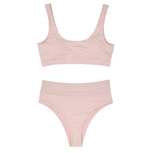 Ribbed Bikini Top | Blush Pink
