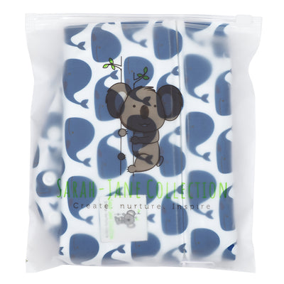 Reusable Swim Nappy & Waterproof Wet Bag- Blue Whale