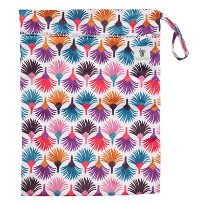 Waterproof Zip Wet Bag (Large) - Carnival Feather - 40x30cm