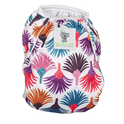 Reusable Swim Nappy- Carnival Feather LARGE