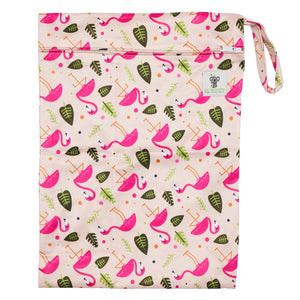 Waterproof Zip Wet Bag (Large) - Pink Flamingo- 40x30cm