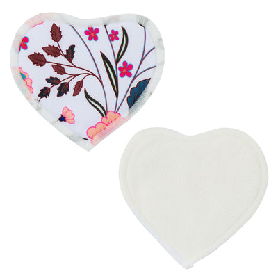 Nursing Pads & Wet Bag- Set of 6- Heart- Spring Meadow