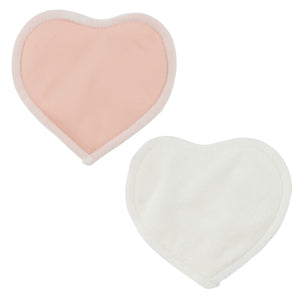 Nursing Pads & Wet Bag- Set of 6- Heart- Dusty Pink