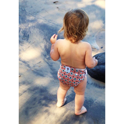 Reusable Swim Nappy & Waterproof Wet Bag- Boho Rainbow