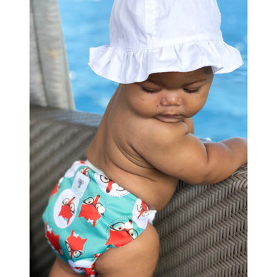 Reusable Swim Nappy & Waterproof Wet Bag - Fox